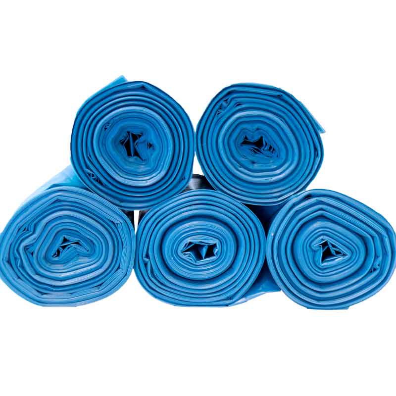 Blauwe afvalzakken