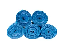 Blauwe afvalzakken