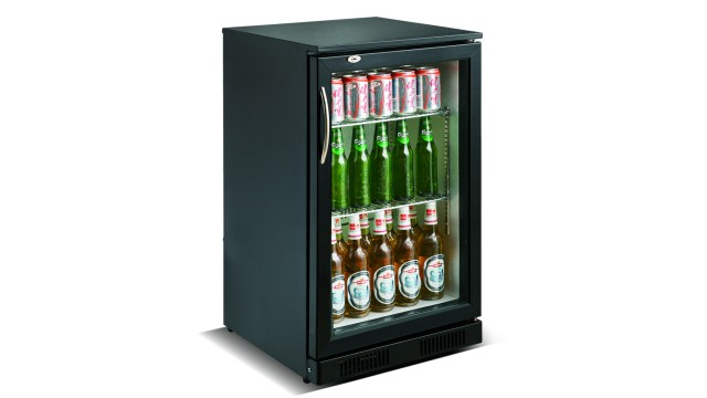 Horeca Barkoeling | LED Verlichting | 1 Glazen Deur | Zwart | 98 L | H90 x B50 x D50 cm