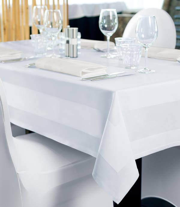Tafelkleed Damast wit