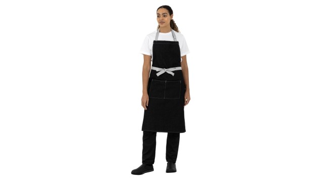 Schort denim zwart B981