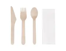 Houten bestekset