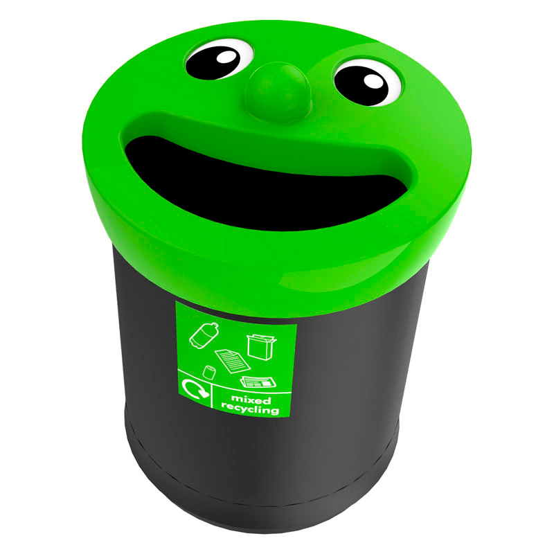 Mix recycling smiley afvalbak