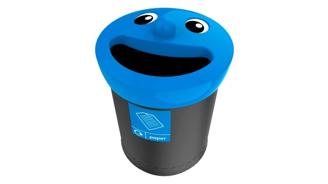 Papier smiley afvalbak