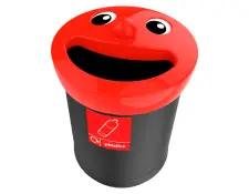 Plastic smiley afvalbak