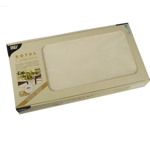 Papstar 81888 Centrotavola Medio In Tessuto 5 Strati - Champagne, 42x22.3 Cm, FSC, Elegante Per Tavola