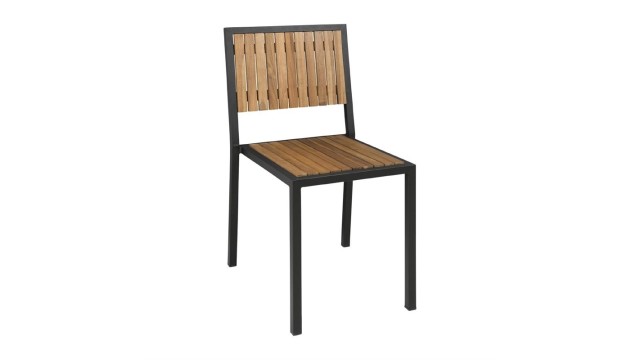 Bolero staal + hout stoel DS150